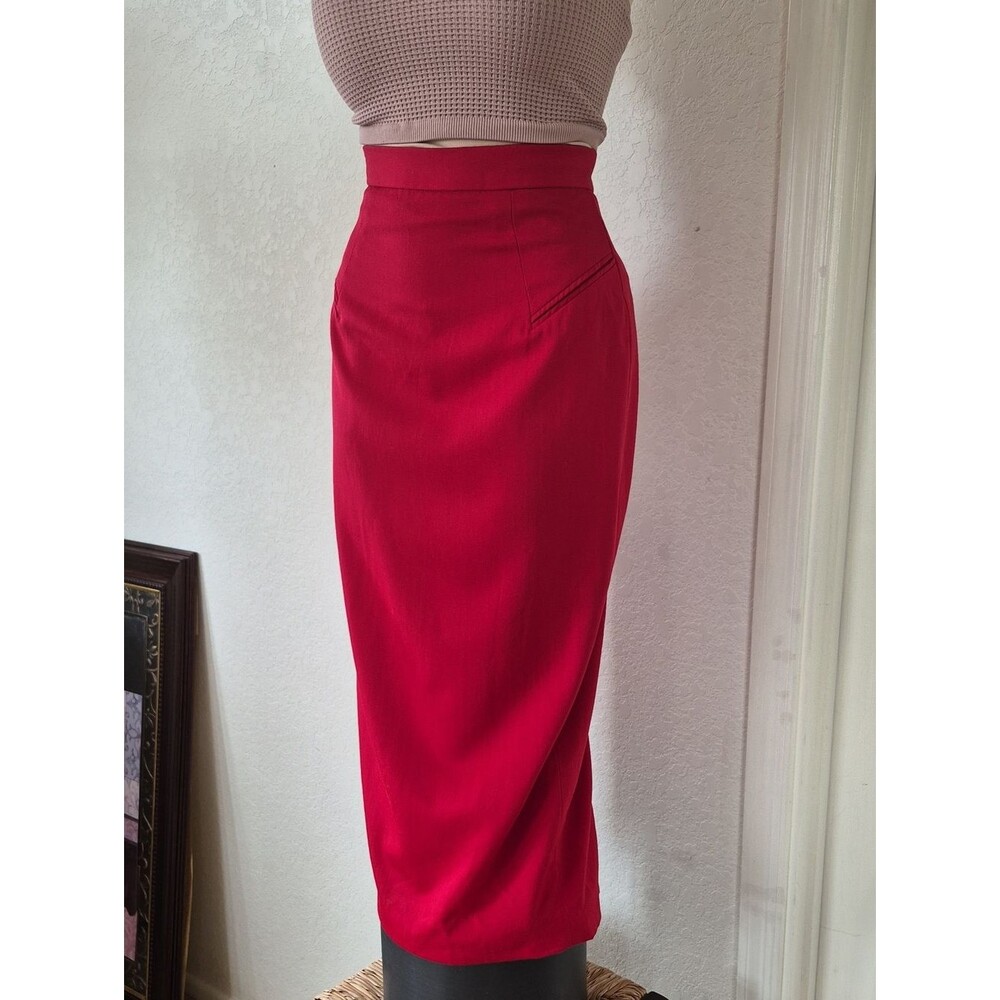 Tahari Vintage 100% Wool Long Skirt Sz 4